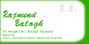 rajmund balogh business card